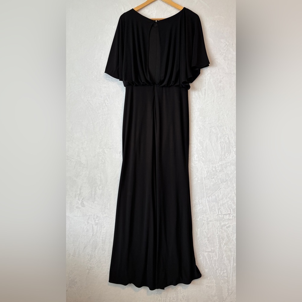 BHLDN Black Maxi Dress with Cape Sleeves - Picture 9 of 11